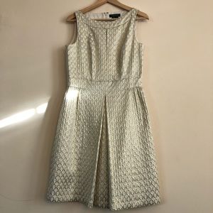 LIKE NEW Ralph Lauren ivory/gold cocktail dress